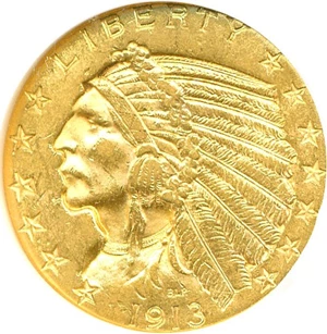 image for: 1913 $5 NGC MS61