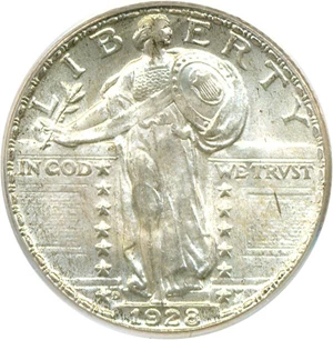 image for: 1928-D 25c PCGS MS66