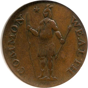 image for: 1787 1/2 C Massachusetts NGC VF30 BN