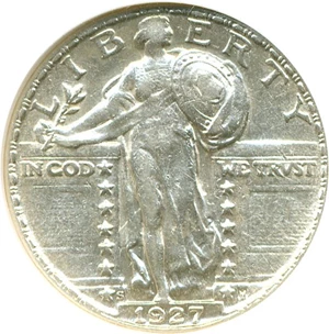 image for: 1927-S 25c NGC AU50