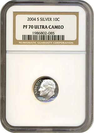 image for: 2004-S 10c Silver NGC Proof 70 UCameo