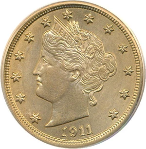 image for: 1911 5c PCGS MS66