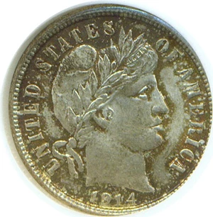 image for: 1914-D 10c NGC MS63