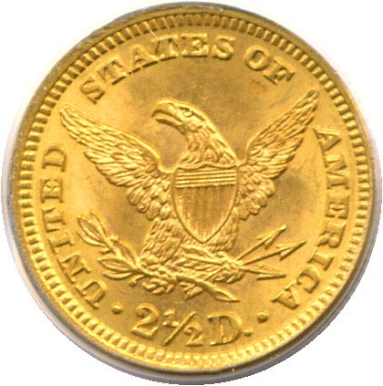 image for: 1896 $2 1/2  PCGS MS65 