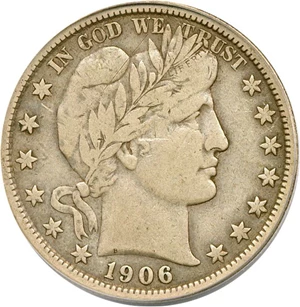image for: 1906 50c PCGS VF20