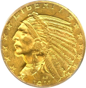 image for: 1911 $5 PCGS MS63