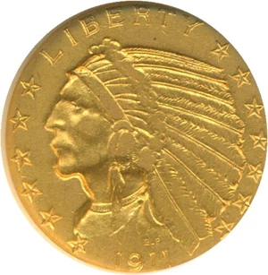 image for: 1911-S $5 NGC AU53