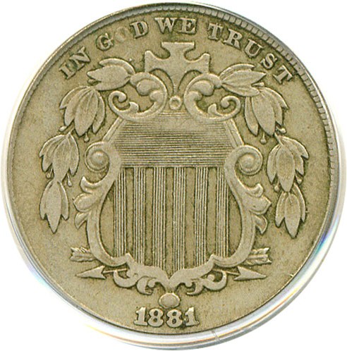 image for: 1881 5c  PCGS XF40 