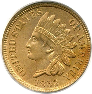 image for: 1863 1c PCGS MS64