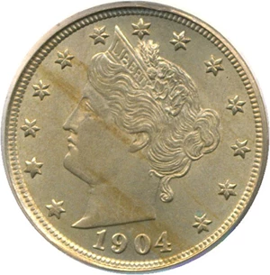 image for: 1904 5c PCGS MS63