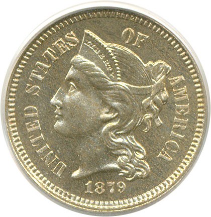image for: 1879 3cN  PCGS Proof 66 