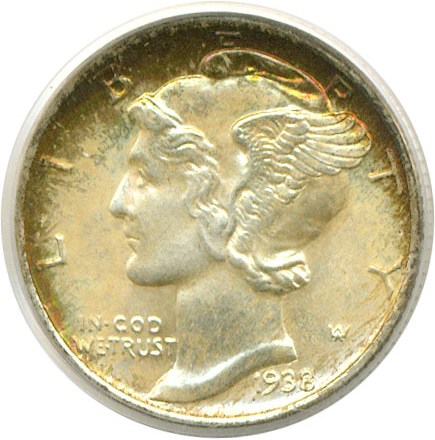 image for: 1938-S 10c  PCGS MS67 FB