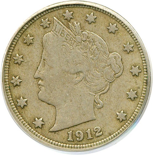 image for: 1912-S 5c  PCGS VF25 