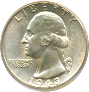 image for: 1943-D 25c PCGS MS66
