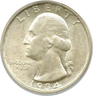 image for: 1934 25c PCGS MS64