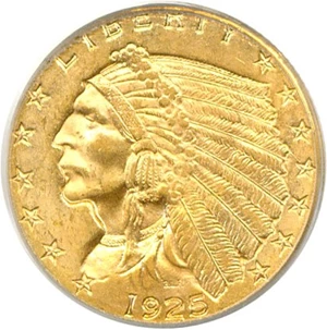 image for: 1925-D $2 1/2 PCGS MS64