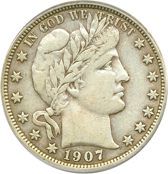 image for: 1907 50c  PCGS XF40 