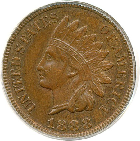 image for: 1888 1c  PCGS MS61 BN