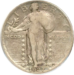 image for: 1927-S 25c PCGS VF25