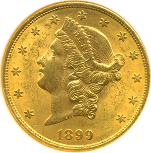 image for: 1899-S $20 NGC MS62