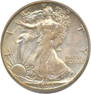 image for: 1943-D 50c PCGS MS66