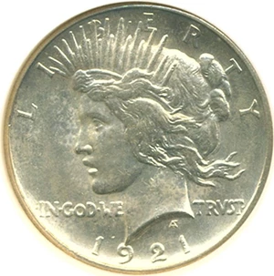 image for: 1921 $1 Peace NGC MS63