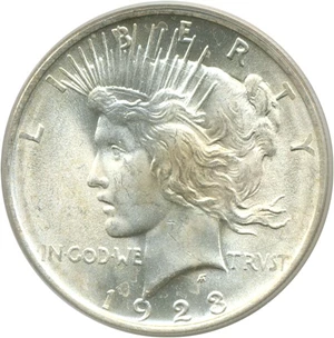 image for: 1923 $1 PCGS MS65