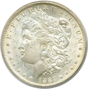 image for: 1887/6-O $1 PCGS MS63