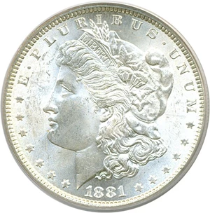 image for: 1881 $1 PCGS MS64