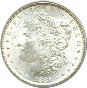 image for: 1881 $1 PCGS MS64