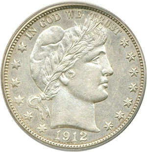 image for: 1912-D 50c PCGS AU55