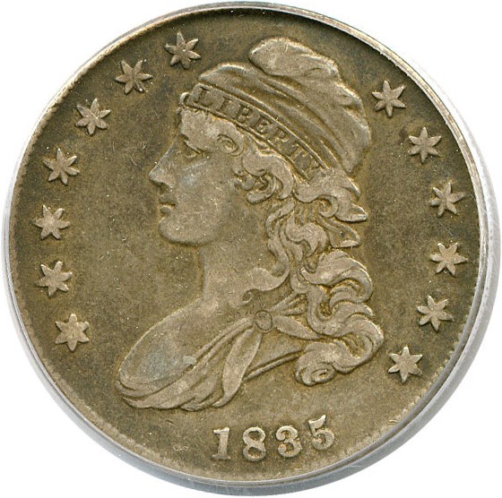 image for: 1835 50c  PCGS VF35 