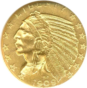 image for: 1909-S $5 NGC MS61