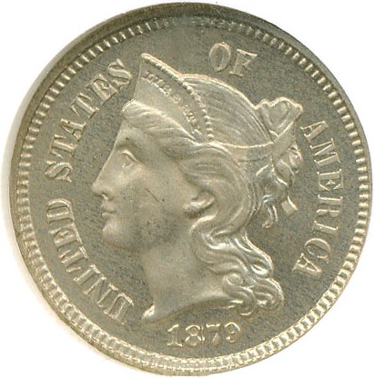 image for: 1879 3cN  NGC Proof 65 