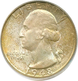 image for: 1948-D 25c PCGS MS66