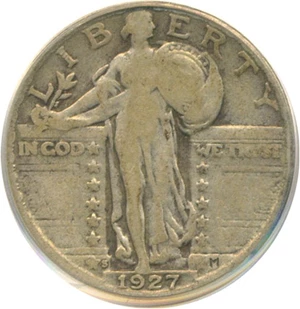 image for: 1927-S 25c PCGS F15