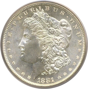 image for: 1881-S $1 PCGS MS65