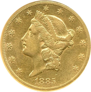 image for: 1885-CC $20 NGC XF45
