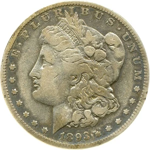 image for: 1893-S $1 ANACS F15 Details (Rim Damgaed-Cleaned)