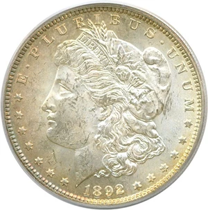 image for: 1892 $1 PCGS MS63