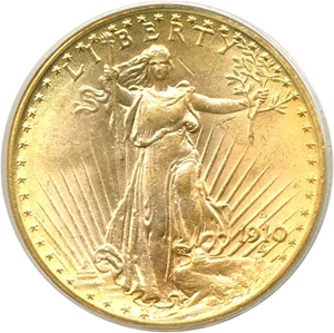 image for: 1910-D $20 PCGS MS64
