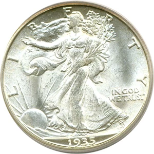 image for: 1935-D 50c PCGS MS65