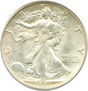 image for: 1921-D 50c PCGS MS63