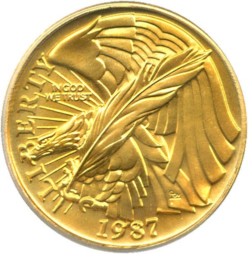 image for: 1987-W $5 Constitution PCGS MS69 