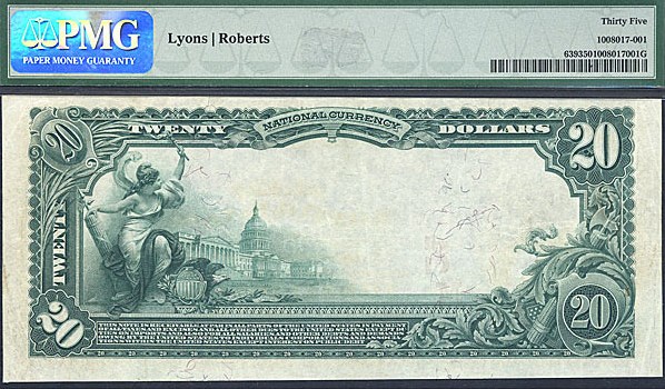 image for: Fr.639 1902 $20 Third Charter Period, 1st Issue, Red Seal PMG VF35  [E204149]