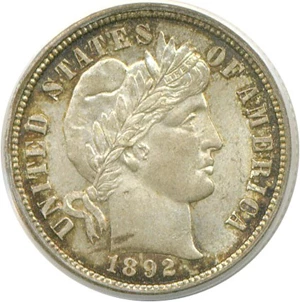 image for: 1892-O 10c PCGS MS64