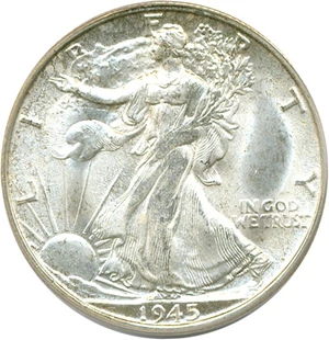 image for: 1945-S 50c PCGS MS65