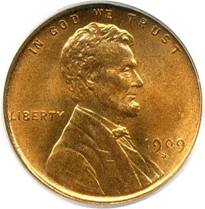 image for: 1909-S VDB 1c PCGS/CAC MS65 RD