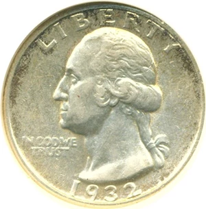 image for: 1932-D 25c ANACS AU55