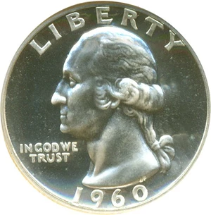image for: 1960 25c NGC Proof 67